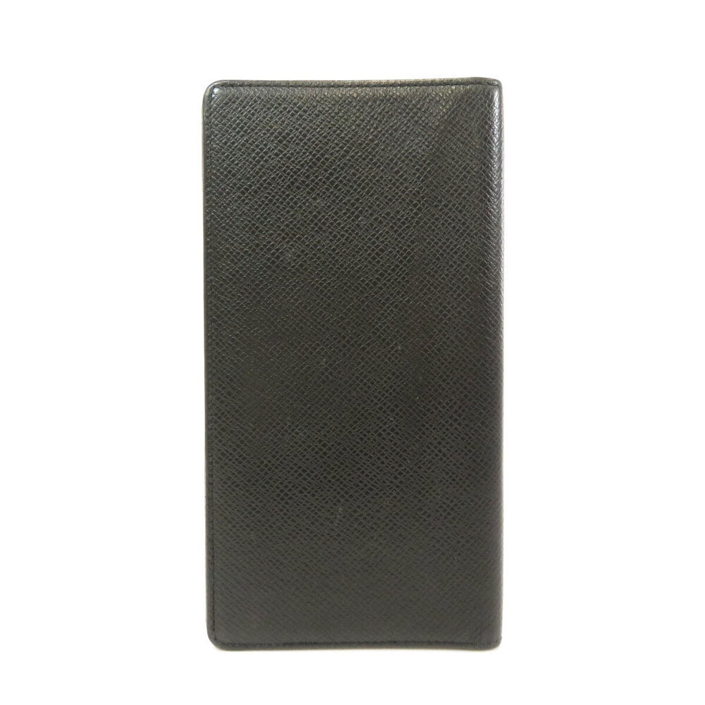 Louis Vuitton Taiga Valeur Carte Credit Leather Porte Wallet Long Black